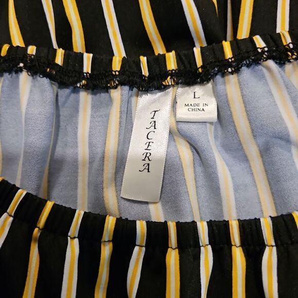 Tacera Striped Jumpsuit sz L - Picture 3 of 7